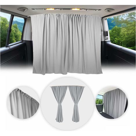 OMAC Rideaux De Séparation de Cabine Compatible avec Fiat Ducato H3 Gris Tissu