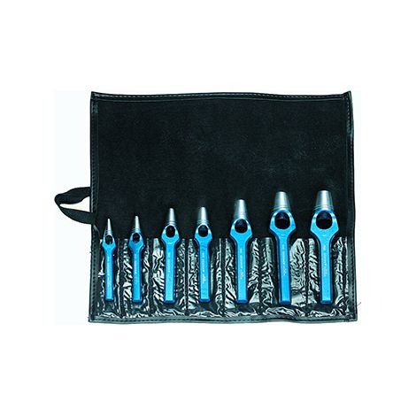Set aus 7 Ausstechformen zum Ausschneiden von Gummi, Dichtungsmaterialien und anderen weichen Materialien. Durchmesser von 4, 6,