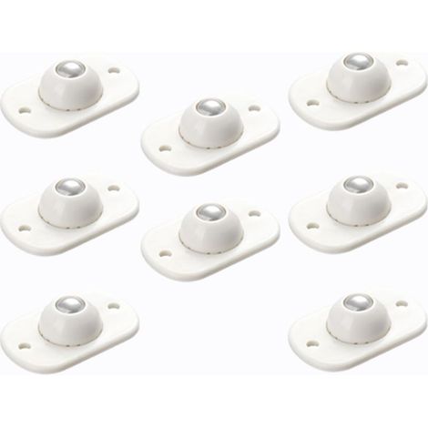 Lot de 8 Mini Roulettes à Billes Autocollantes Plastique 360° - Pour Petits Meubles & Rangement (1/5)