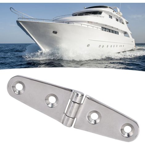 Charnière à quatre trous en acier inoxydable 316 ZY-HY-010, 103 x 27 x 4 mm, à roulement, pour accessoires nautiques et de yachts. (1/5)