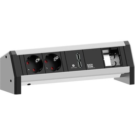 Bachmann Desk 1 regleta negra diseño moderno para escritorio