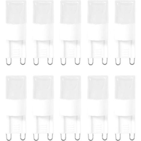 Lot de 10 ampoules LED G9 1W à éclairage intense, blanc chaud 3500 K (1/5)