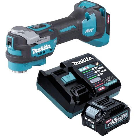 Makita TM 001 GD101 Herramienta multifunción sin cable 40 V máx. Starlock Max Brushless + 1x batería recargable 2,5 Ah + cargador