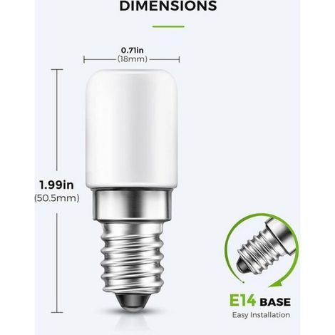 Ampoule LED E14 frigo - - 1.5W (équiv.15W) - 2700K Blanc chaud - 135 lm - Lot de 4 (1/5)
