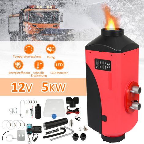SWANEW Riscaldatore daria Diesel 5kW 12V per Parcheggio Diesel. Riscaldamento ad aria per auto.Riscaldatore a gas.con Telecomandocon e Interruttore LCD.per Camper.Barche.Camion.Camper e Rimorchi (1/5)
