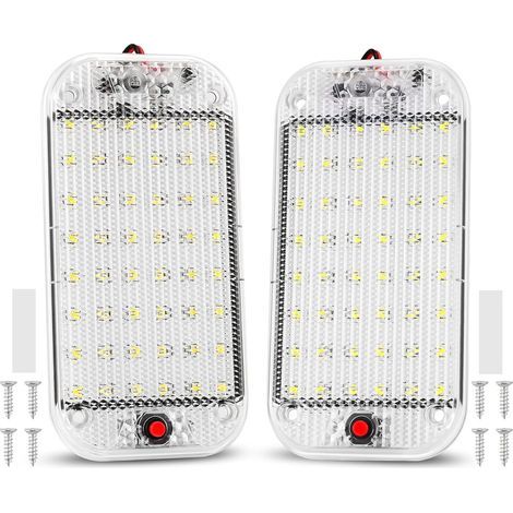 Stück 48-LED-Lampe mit Schalter aus Aluminiumlegierung für Van, Camping, Boot (1/5)