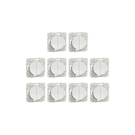 Schneider - Odace 2011 - LOT de 10 Double Va-et-vient - Ref. :  S520214x10 (1/4)