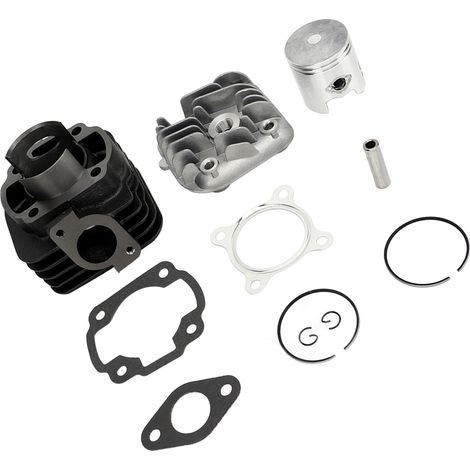 11-teiliger Zylinder-Kolben-Satz, 47 mm Bohrung, Aluminiumlegierung, Zylinderkopf-Überholungssatz für Jog 50cc 2-Takt 1E40QMB Motor (1/5)