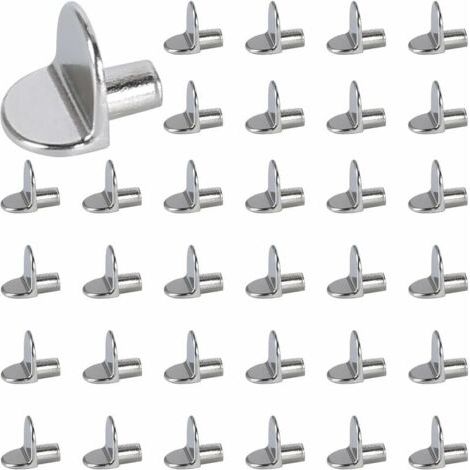 40Pcs Taquet Etagere 5mm Taquets pour Étagères Chevilles de Support d'Étagère Goupille Étagère Broches Support Etagere Bricolage Acier Inoxydable (1/5)