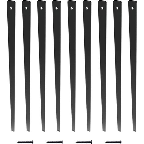 Mophorn Staircase Metal Balausters, 38'' x 1'' Flat Aluminum Alloy Decorative Balaustre Spindles, 72 Pack Deck Balaustre con viti, Classic Hollow Deck Railing Satin Black Powder Coated per portico (1/5)