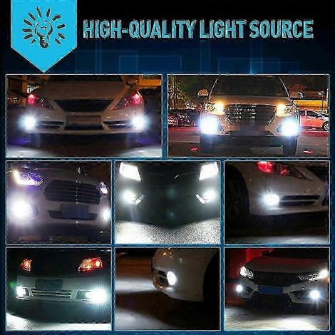 2 Stück H1 LED-Nebelscheinwerfer-Set, Fernlichtlampen, HID 6000K Xenon-Weiß, Tagfahrlicht (DRL), SZRH AS