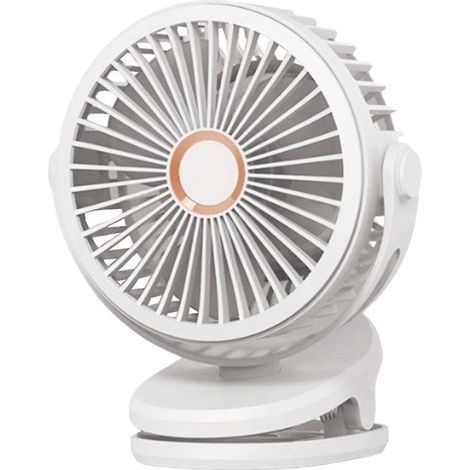 Mini ventilateur électrique portatif, silencieux et compact, avec clip de chargement, 10 000 mAh, port USB, idéal pour le bureau, la chambre d'étudiant ou la voiture.