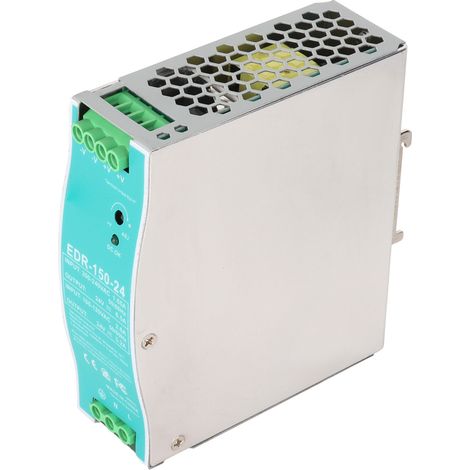 Adaptateur secteur à découpage sur rail DIN, tension d'alimentation : 24 V CC, EDR15024 V CA. (1/5)