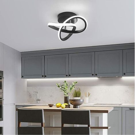 Plafonnier LED moderne, Lustre acrylique 18W, Plafonnier en forme de fleur pour Salon Chambre Coucher, diamètre 24cm, Lumière blanche 6000K (1/4)