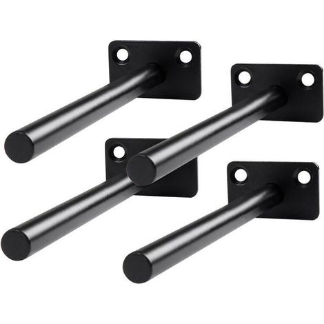Set mit 4 robusten 15-cm-Halterungen für unsichtbare Wandregale mit verdecktem Befestigungssystem. – AquaForge