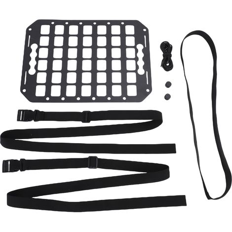 Ortviai Panneau de rangement Molle en aluminium pour siège auto – 356 x 254 x 2 mm, léger et robuste