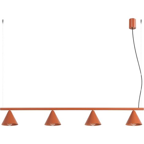 Lampadari NOX ocra rossa 122x215x14cm Acciaio Sollux (1/5)