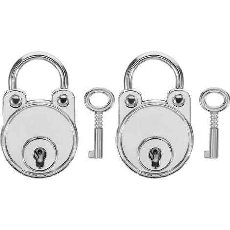 de 2 mini cadenas en zinc argenté avec loquet en forme de