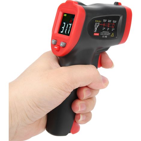 Détecteur thermique portable WT327B -50℃-600℃ avec écran LCD couleur, thermomètre infrarouge industriel