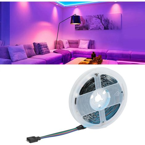 Bande LED RGB, bande lumineuse multicolore, commande par bouton 5 V, kit de bande lumineuse USB, 1 mètre (1/5)
