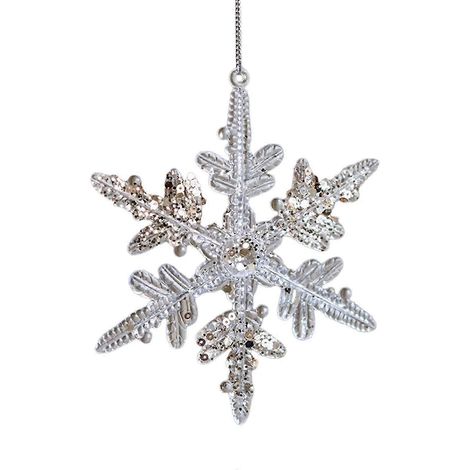 Pendentifs flocons de neige, décorations de Noël artisanales, pendentif sapin de Noël, faux flocons de neige d'hiver pour la fête du Nouvel An, décoration de fête de fin d'année-Style F (1/5)