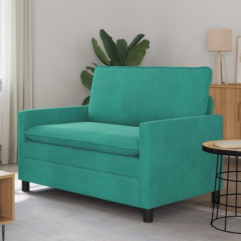 vidaXL Canapé Turquoise 126 x 81 x 87,5 cm Velours (1/5)