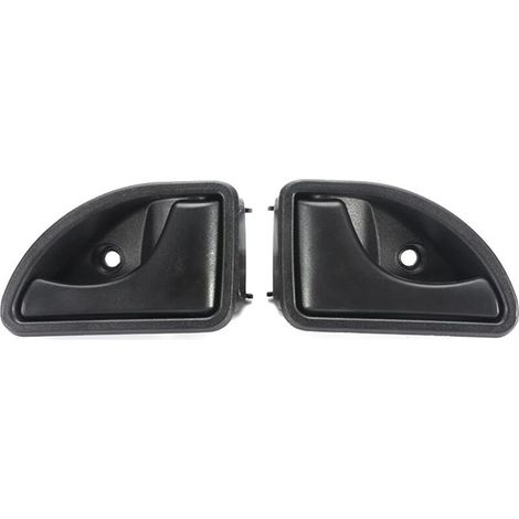 Poignée De Porte Intérieure - Gauche Et Droite - Compatible Renault Kangoo I 1997-2007 Twingo I 1993-2007 - Noir - Lot De 2 (1/4)