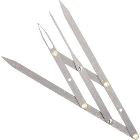 Pied à coulisse à ratio doré pour sourcils Outil de mesure pliable hygiene palette Étrier de ratio doré à sourcils argenté (1/4)