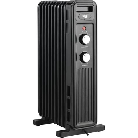BEKO Radiatore ad olio RHO6320B, Potenza 2000W, 9 elementi riscaldanti, 3 impostazioni di potenza, protezione da surriscaldamento (1/2)
