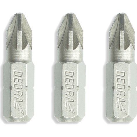 Punte cacciavite Dedra 18a07s01 acciaio S2 25 mm confezione 3