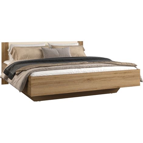 Cama Mirsevi 106, 160 x 200 cm, Doble, 160x200, Aglomerado laminado, 164x205x86cm (1/5)