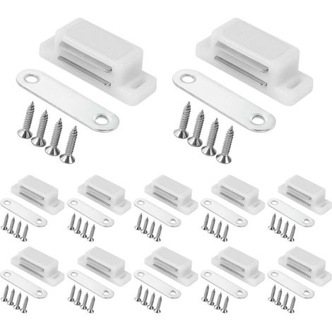 Imanes para gabinetes, 12 potentes imanes de acero inoxidable para cocina, baño, armario, armario, cajón, puerta.