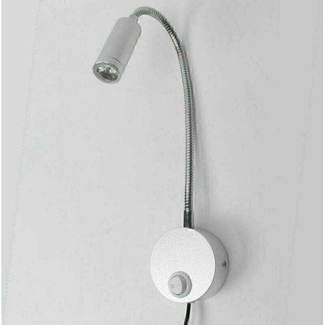 LaBlanc - Lámpara de lectura de pared táctil regulable, luz LED de lectura - Cabecero con puerto USB e interruptor, luz de cuello de cisne flexible con enchufe - Para leer en la cama o el dormitorio (1/5)