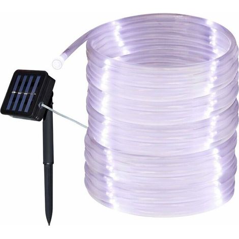 Guirlande lumineuse d'extérieur 12M 100 LED – Solaire étanche IP65 – 8 modes d'éclairage blanc chaud – Décoration jardin. patio. mariage (1/5)