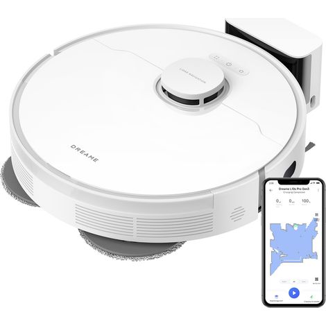 dreame L10s Pro Gen3, intelligenter Saug- und Wischroboter, Vormax-Saugkraft mit 13.000 Pa, DuoScrub-Wischsystem, automatische Moppanhebung um 7 mm, leistungsstarke Teppichreinigung, 5.200 mAh-Akku