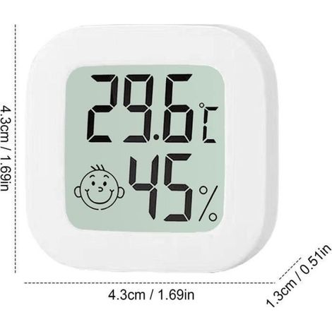[4-Pack] Thermomètre d'ambiance intérieur  Hygromètre numérique Intelligent  Moniteur température Maison  Humidimètre capteur (1/4)