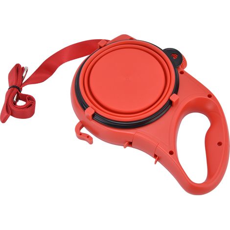 Laisse pour animaux de compagnie multifonction creuse à l'intérieur multicolore en option légère et portable pour petit chien rouge (1/5)