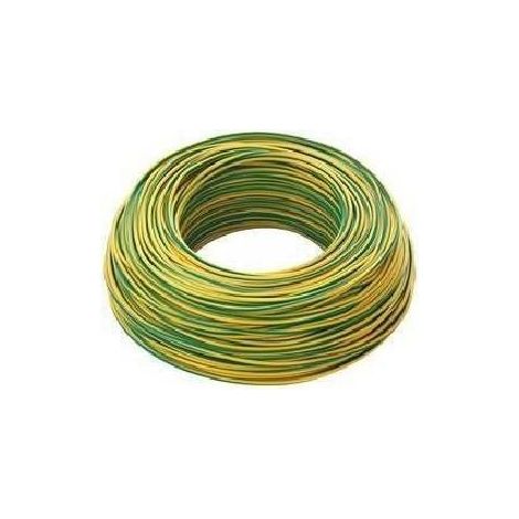 Cavi 200 metri di cordina unipolare sezione da 0.5mm colore giallo verde  h05v0,5gv/b200