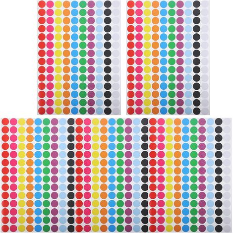 Selbstklebende Bunte Runde Farbcodierungsetiketteten Small (1/5)