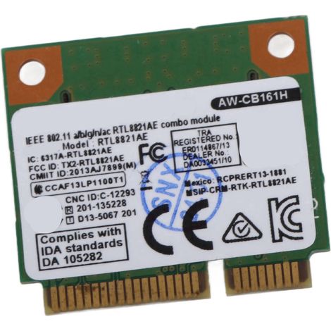 Carte réseau double bande 433M semi-mini PCI-E sans fil 2,4 GHz/5 GHz compatible 802.11ac/a/b/g/n