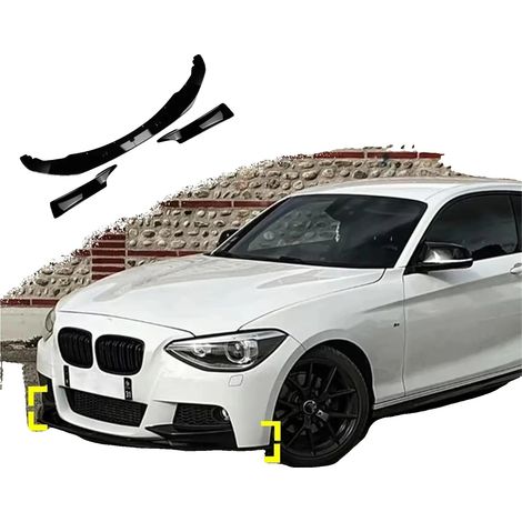 Spoiler delantero, fabricado en plástico ABS, 3,8 cm de alto, 152 cm de largo, compatible con modelos de coches compactos, acabado en negro brillante. (1/5)