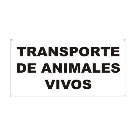 Señal que indica Transportes de Animales Vivos SEKURECO 300 x 400 mm PVC GLASSPACK 0'7 mm (1/2)