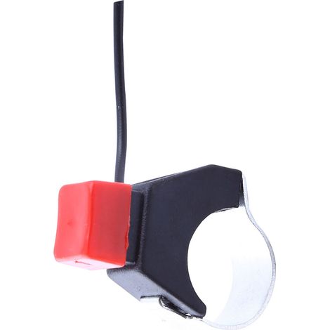 Interrupteur d'arrêt universel pour mini-moto et quad 22mm, bouton coupure moteur momentané, installation facile, câble 63cm (1/5)