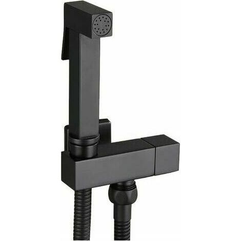 royaluxe - Kit Douchette WC, Noir Pulvérisateur de Bidet à Main en Laiton Bidet Pulvérisateur Mural Douchette WC Kit Complet , Hygiène Personnelle, G1/2 (1/4)