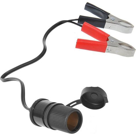 Toma de mechero con pinzas para terminal de batería 12V/24V-16A (1/2)
