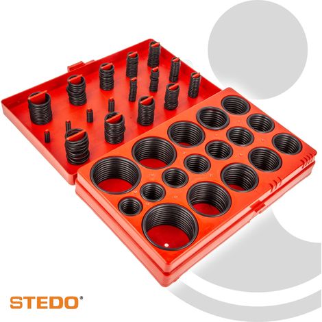 STEDO Industrie O-Ring-Box, Sortiment mit 32 Abmessungen gesamt 407 Stück - 320559 (1/3)