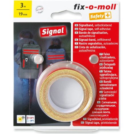 FIX-0-MOLL - 3mt x 19mm - NASTRO ADESIVOPER SEGNALETICA DI SICUREZZA - COLORE ROSSO