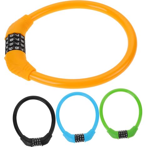 4-Piece Bicycle Chain Locks with Security Code for Robust and Waterproof Bikes, Keyless (1/5)