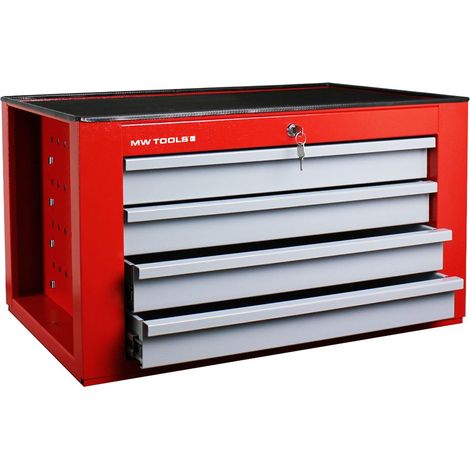 Mw Tools – Coffre à outils 4 tiroirs verrouillable – Tiroirs sur glissières à billes – Tapis caoutchouc – GT104G (1/5)