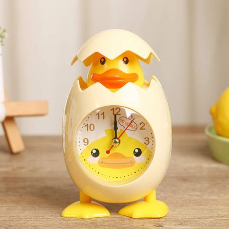 Sveglia per bambini, a forma di guscio d'uovo di gallina, a batteria, ideale come regalo per la cameretta (batterie non incluse).